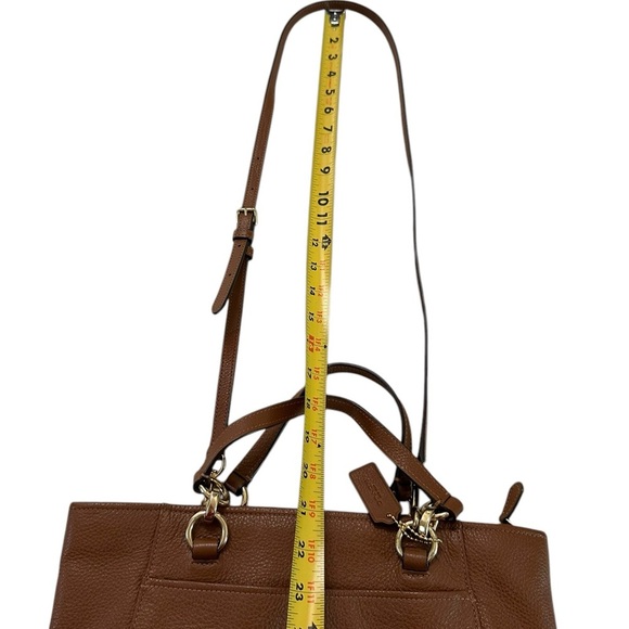 COACH Mini Ellis Acorn Brown Pebble Leather Tote Crossbody Satchel - Picture 10 of 17